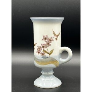 Otagiri Hand-Crafted Hummingbirds Pedestal Base Coffee MUG CUP Made in JAPAN